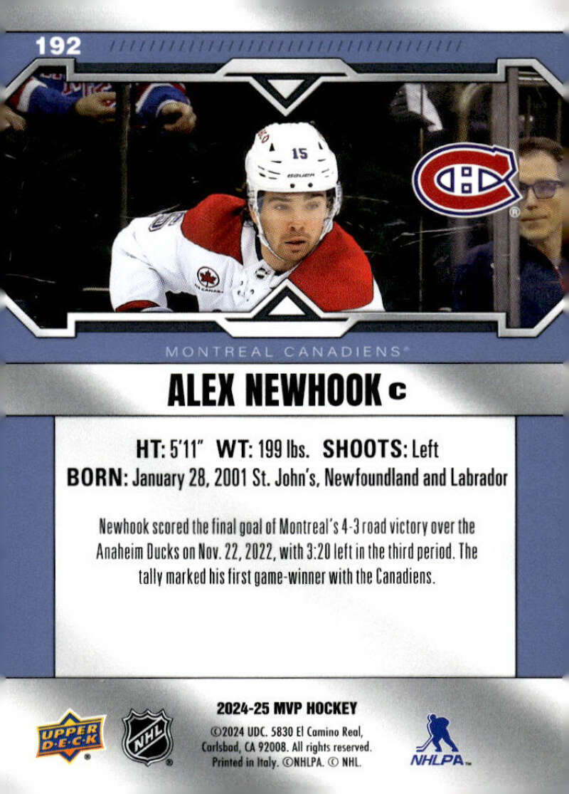 Alex Newhook Draft Card